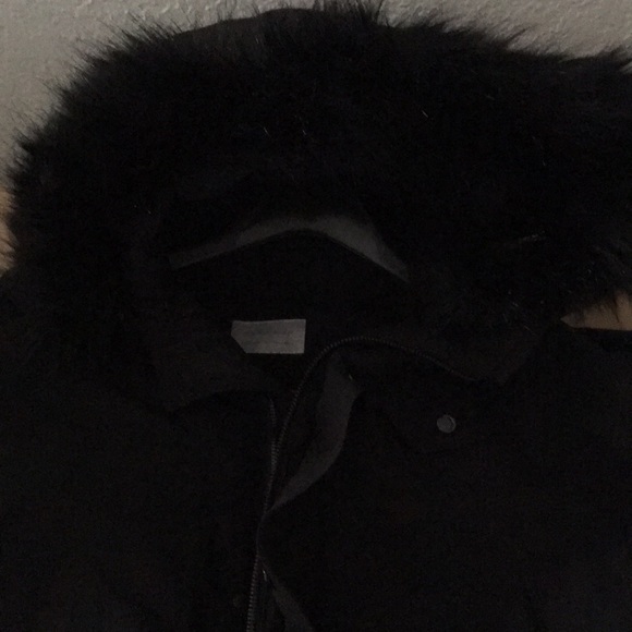 Zara MAN Long Quilted Coat With Faux Fur Hood - Picture 12 of 12